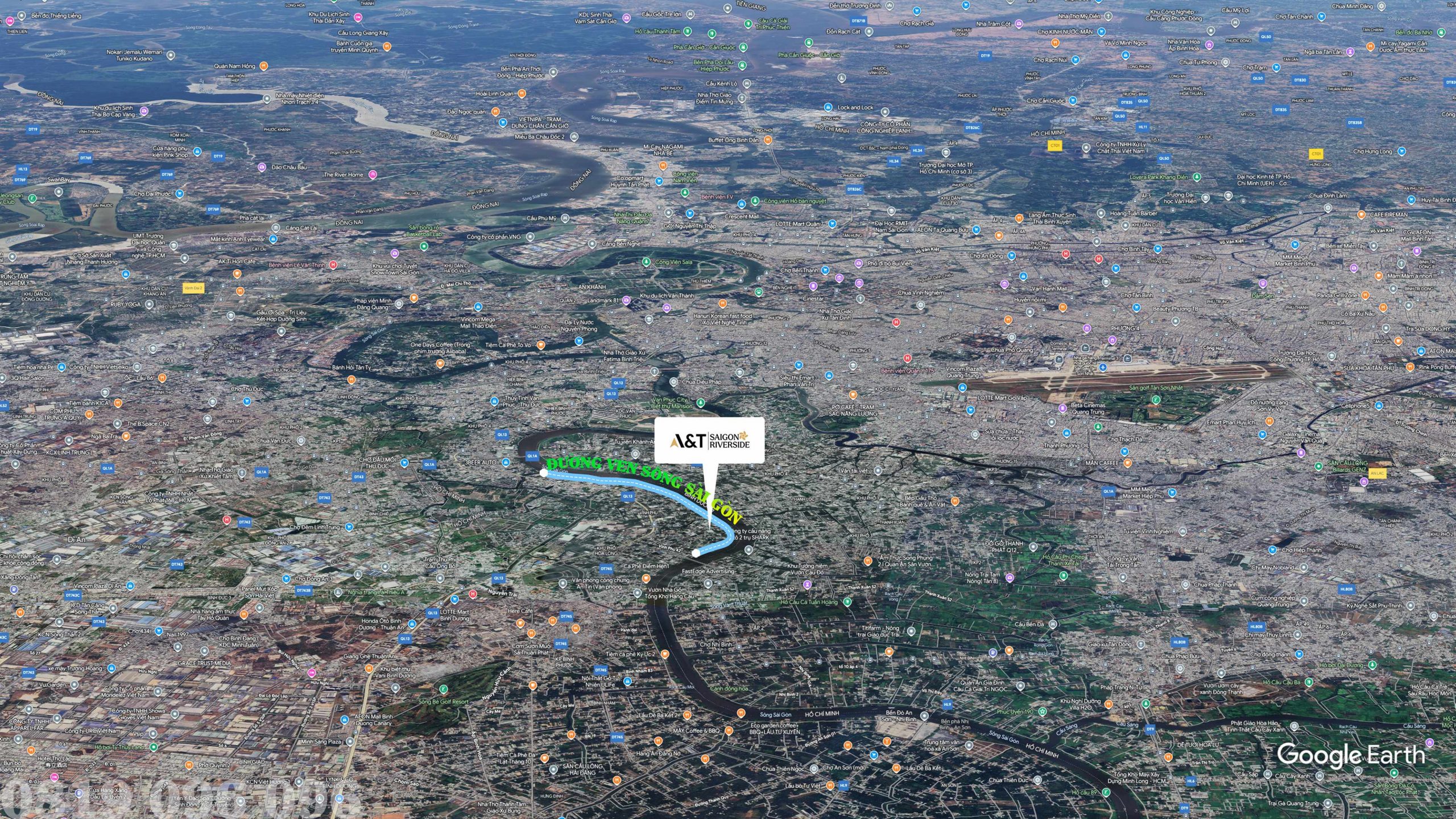 vị trí Căn hộ chung cư AT Sài Gòn RiverSide Quốc Lộ 13 TPHCM