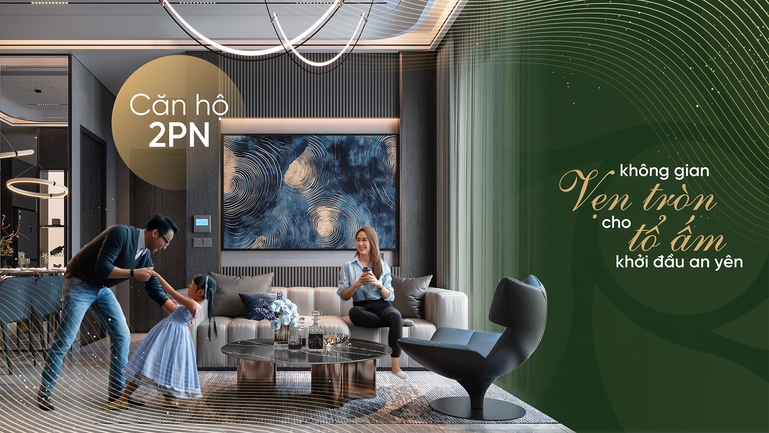 thiết kế Căn hộ chung cư 2PN AT Sài Gòn RiverSide Quốc Lộ 13 TPHCM